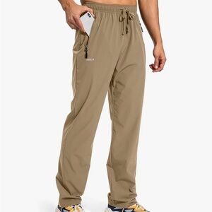 Men's Athletic Pants, Elastic Waist with Zipper Pockets XXL